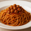 Spaghetti alla chitarra con polpettine e sugo di pomodoro
